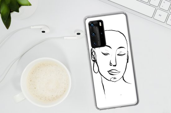 Coque Huawei P40 Pro - Femme - Visage - Portrait - Coque de téléphone en Siliconen