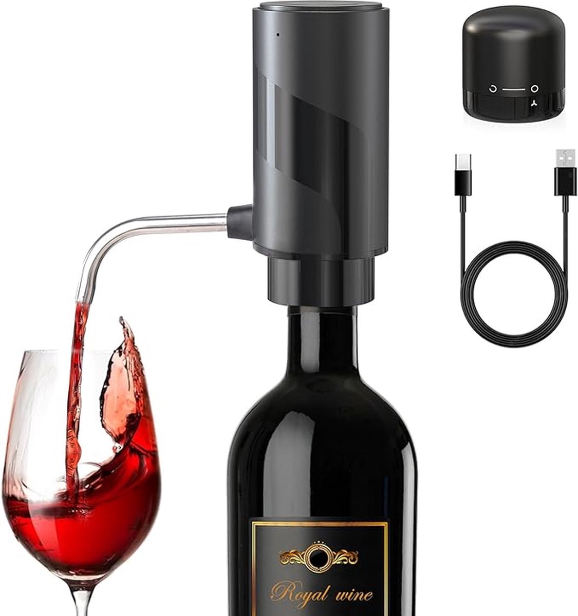 Elektrische wijnkaraf Beluchter Rode wijnbeluchter Snelle solide oxidatie Intelligente automatische wijnmaker voor familiefeestgeschenk