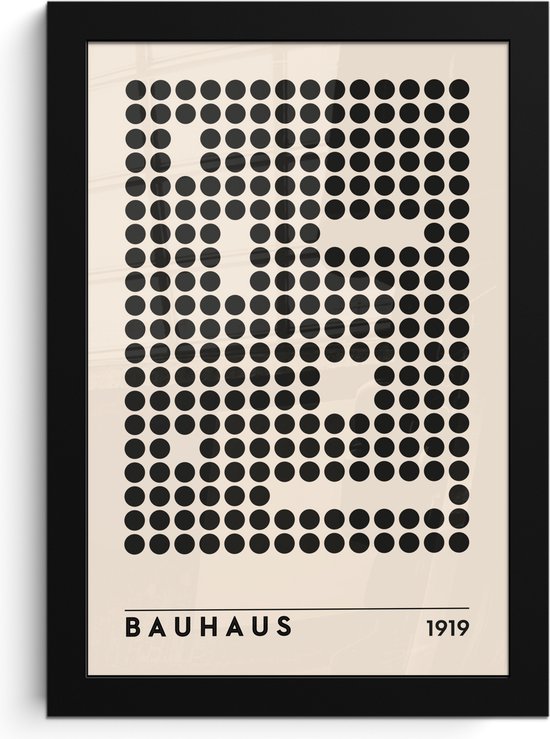 Cadre photo avec affiche - Bauhaus - Rétro - Moderne - Art - Abstrait - 20x30 cm - Cadre pour affiche - Décoration murale abstraite - Décoration murale de salon