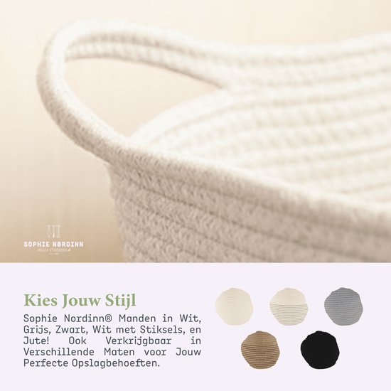 Bestseller #1 Basket by Sophie Paniers à linge - Panier de Rangement Goteborg ( Wit Petit) - Panier à Linge - Paniers à Linge - Sac à Linge - 22 L