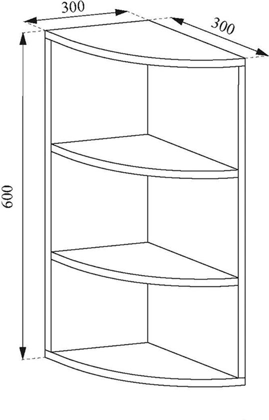 Vicco Hoekrek Ecki, 30x60cm, Beton