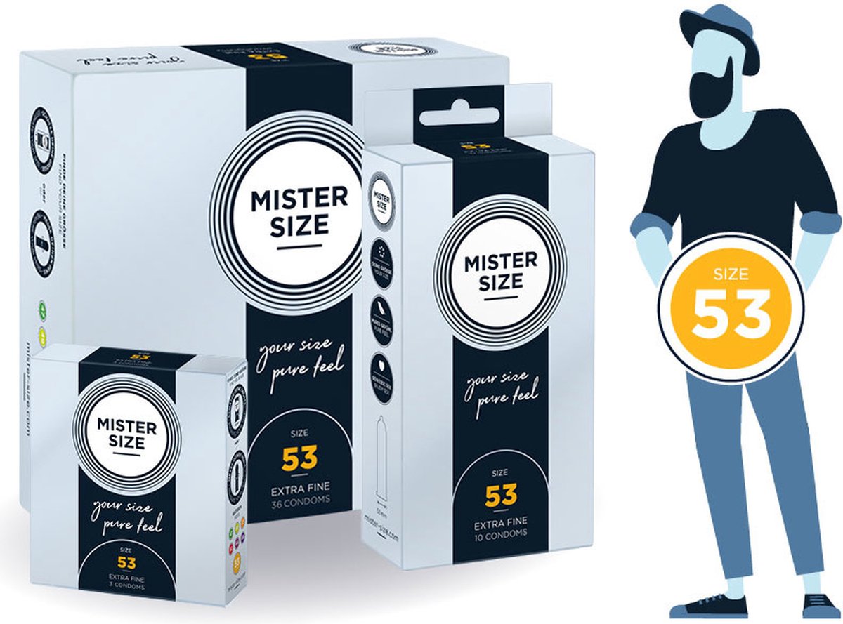 Mister Size Mister.size 53 Mm Condooms 36 Stuks
