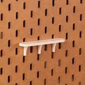 Standaard plankje vlak voor Ikea Skadis Pegboard 12x2,5 cm - Wit - Display