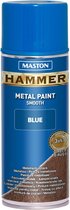 Maston Hammer - metaalverf - blauw - smooth - spuitlak - 400 ml
