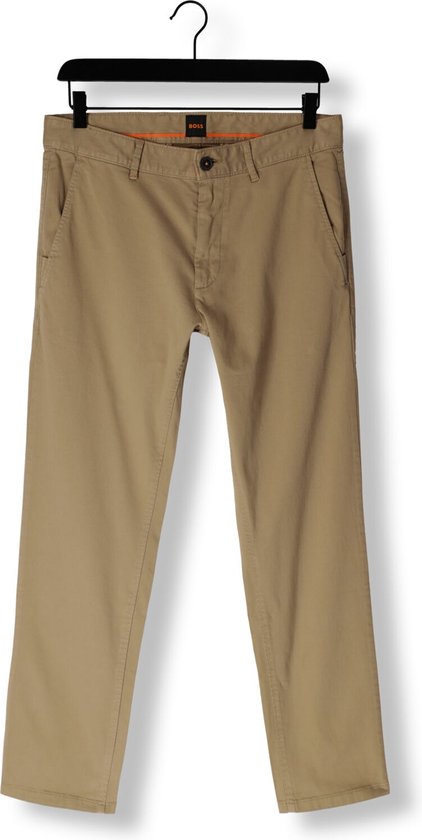 BOSS Green tapered fit stoffen broek met tunnelkoord model 'T_FLEX' in