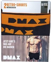 Retroshorts herenonderbroeken dubbelpak zwart maat XL