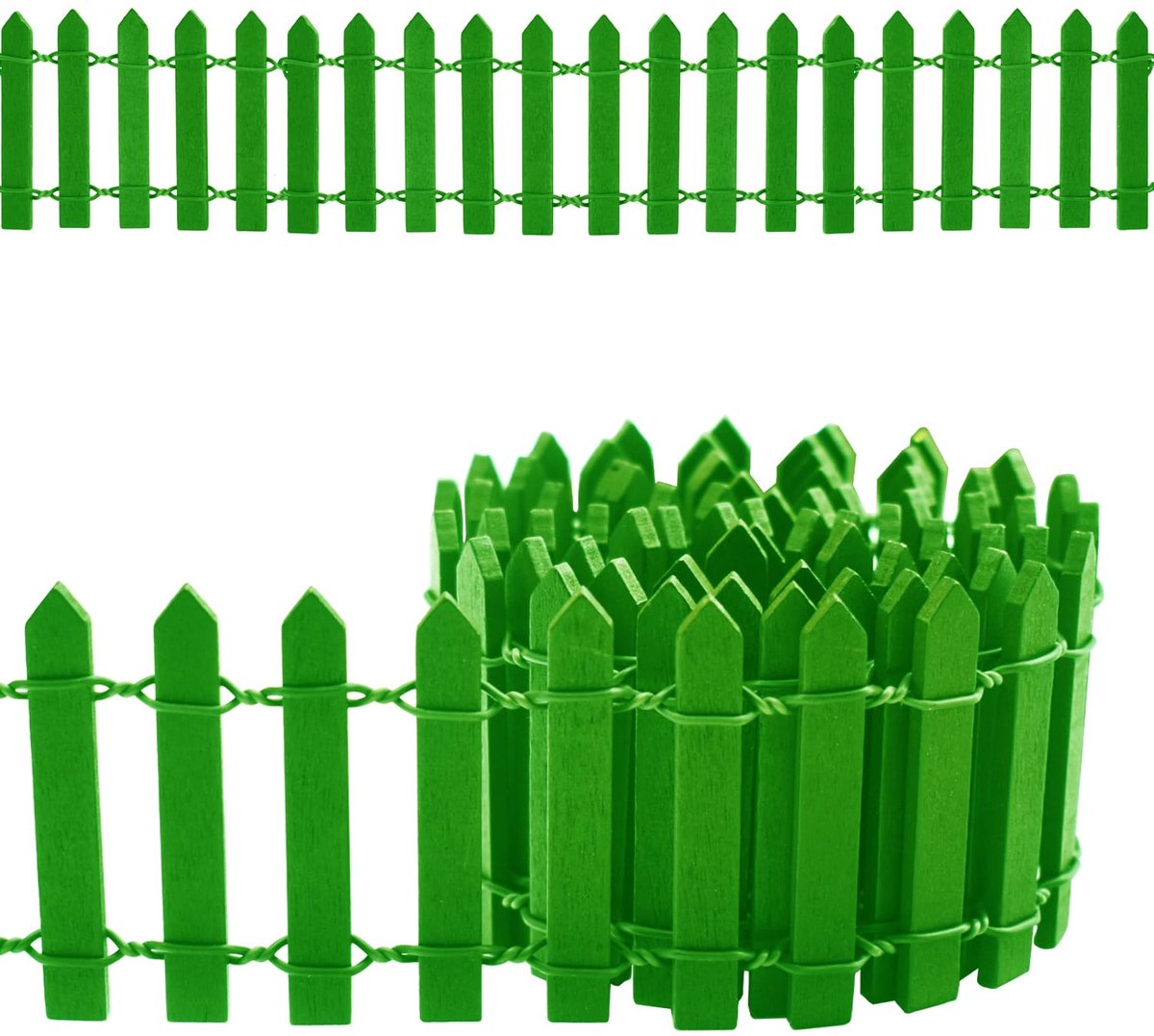 Ibenzoa® Flexibel Houten Miniatuur Tuinhek voor Diverse Tuindecoraties en Poppenhuizen