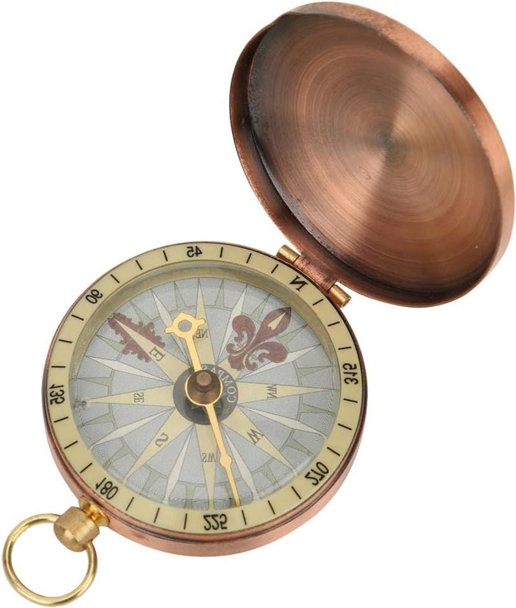 JGS Premium - Metalen Zakhorloge Met Kompas voor Camping en Wandelen