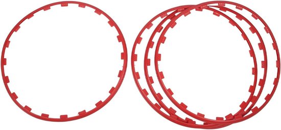 Auto Velgbeschermers, 16-19 Inch Universele Velg Cover Hub Guard ring Wielrand Trim Protector Ring, Duurzaam, Auto Anti-Collision Anti-kras Refit Trims Kit, 4-pack, Zwart-18in