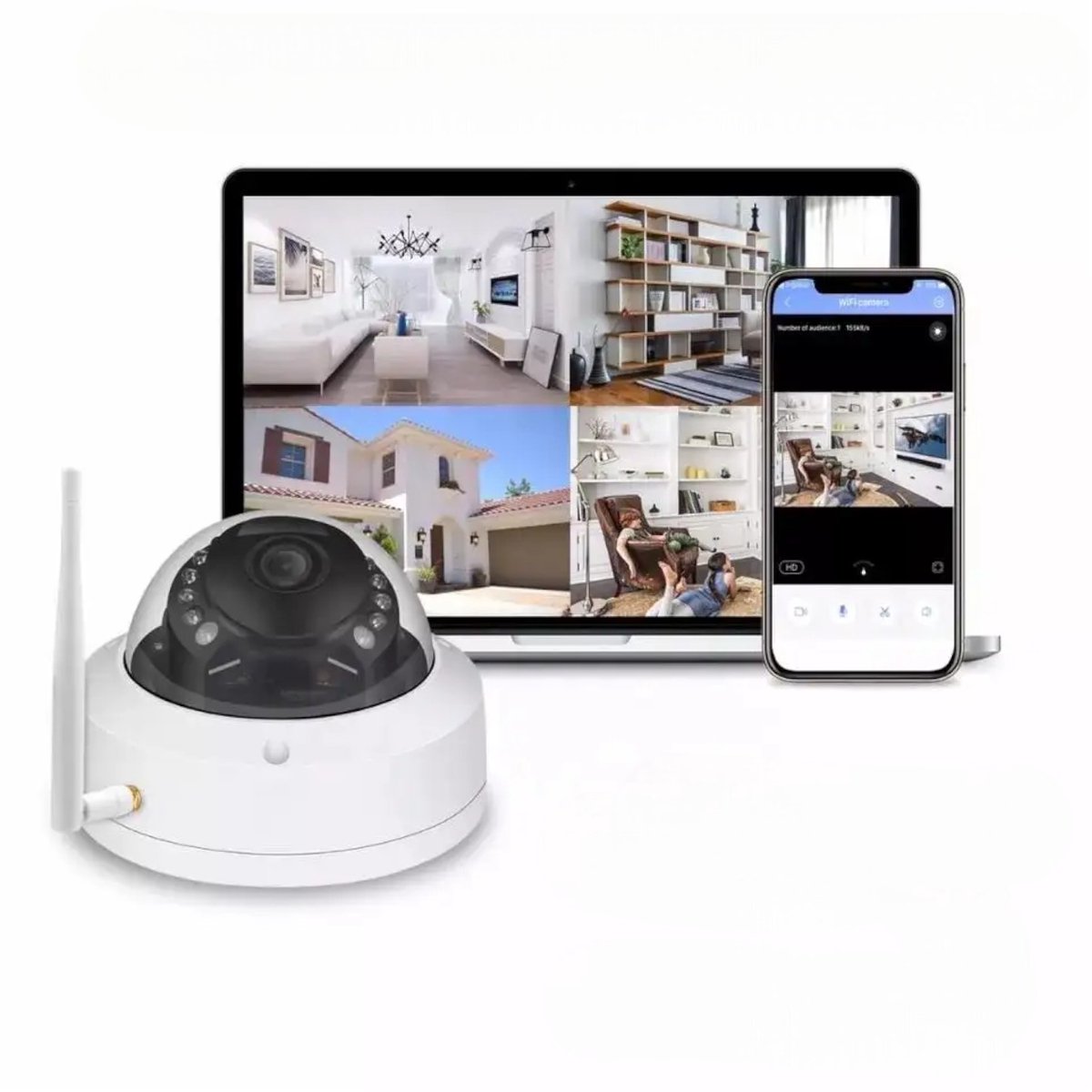 Smart WiFi Dome Camera 4MP met Nachtzicht - afbeelding 3