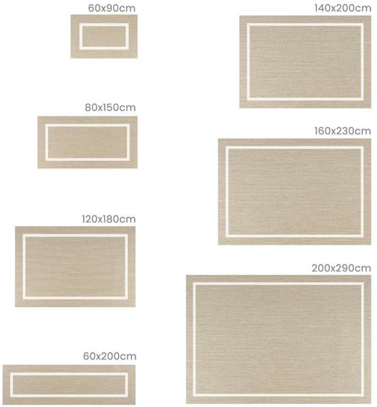 Storesdeco Premium vinyl vloerkleed, wasbaar, antislip en slijtvast - rechthoek Wit 80x150 cm — afbeelding 4