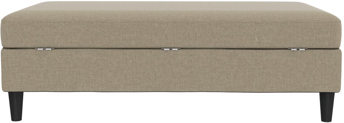 Notio Living Hartford-Poef - Cappuccino Linnen Cappuchino