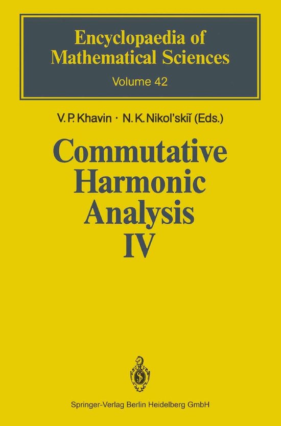 Commutative Harmonic Analysis IV