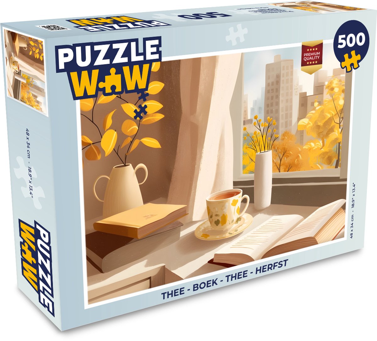 Puzzel Thee - Boek - Thee - Herfst - Legpuzzel - Puzzel 500 stukjes