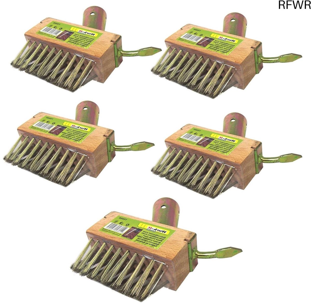 RFWR® 5X Voegenreiniger Staalborstel Set - Voegkrabber en V-vormige Borstels