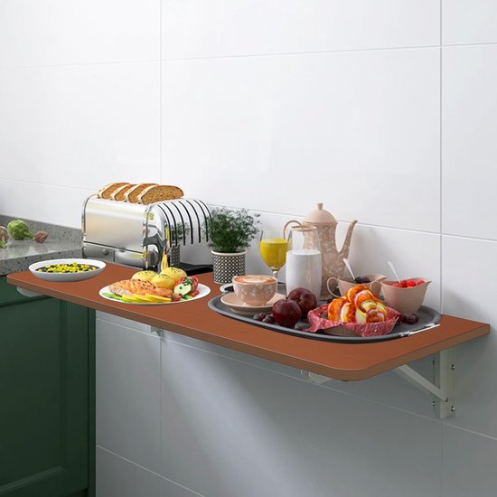Houten wandtafel, klaptafel, eettafel, multifunctionele klaptafel