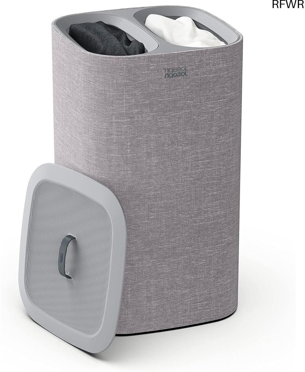 RFWR® 60 liter wasmand met deksel en uitneembare waszakken - Grijs