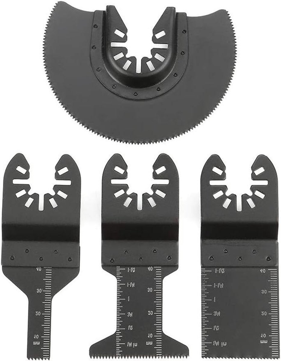 Allecto Plus - Sterk en duurzaam zaagblad van koolstofstaal - zaagbladenset voor oscillerende multitool - ideaal voor schuren, slijpen en snijden van hout en kunststof
