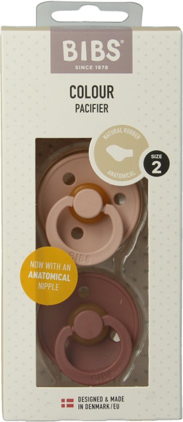 Bibs Blush/Woodchuck 6-18 Mois 2 Pièces Sucette Anatomique 2211421