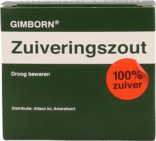 Gimborn Zuiveringszout verpakking met 100% zuiver label.