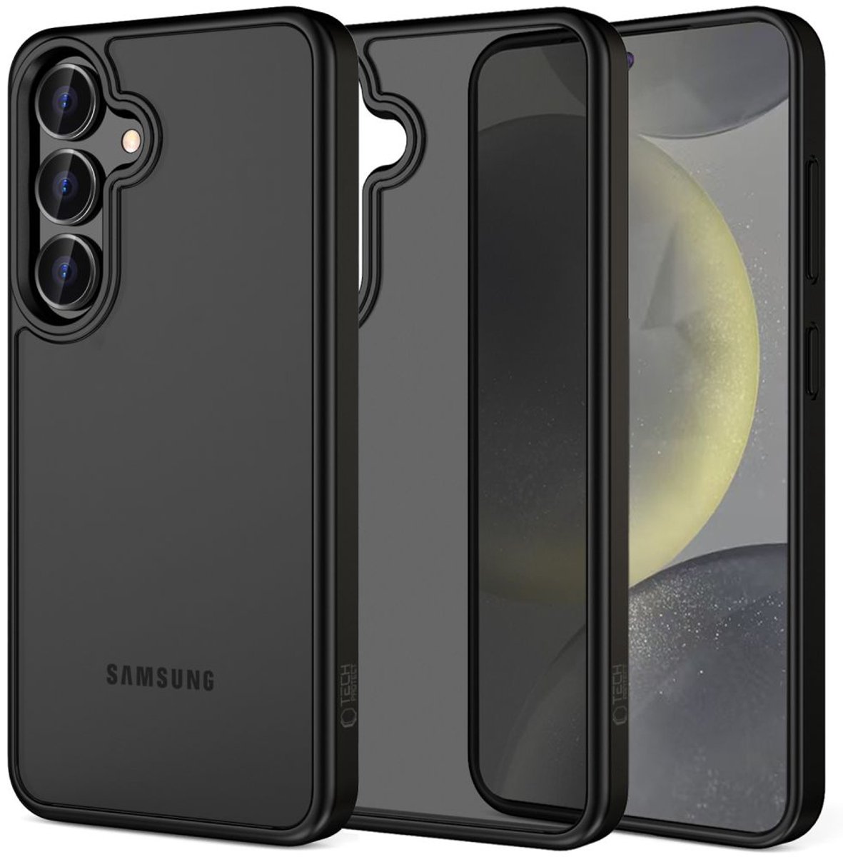 Tech-Protect Magmat Hoesje Voor Samsung Galaxy S25 Mat Zwart Duurzaam