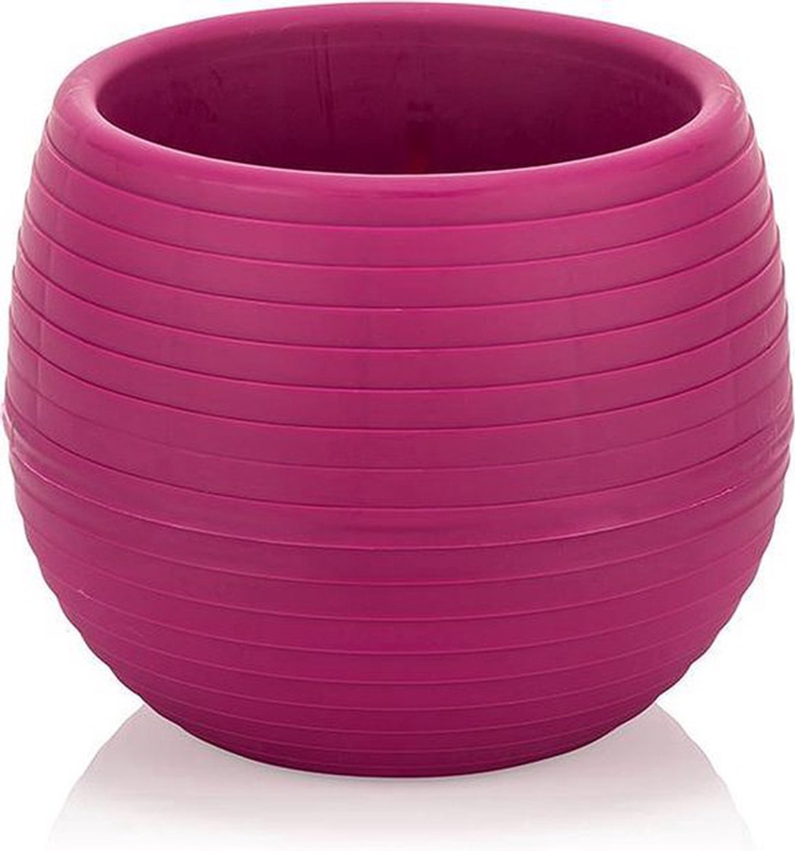 6st ronde cactus bloempotten fushia 13cm met drainage UV-bestendige stekpotjes