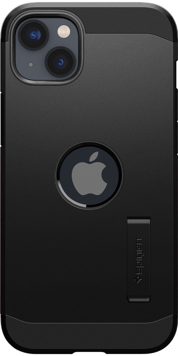 Spigen Tough Armor Backcover magnetische ring iPhone 14 hoesje - Zwart