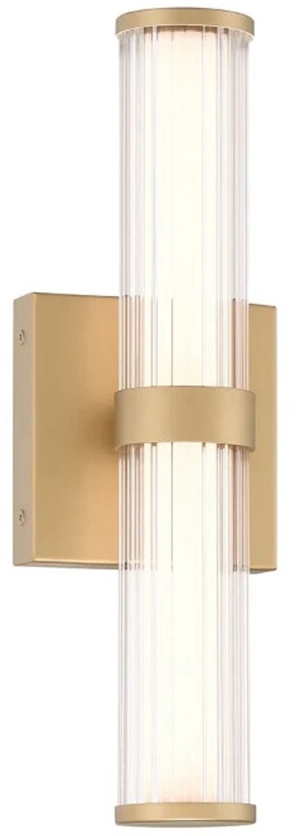 Eurofase LED Wand Buitenlamp Fayton | 14W 3000K 830 | Brushed Gold