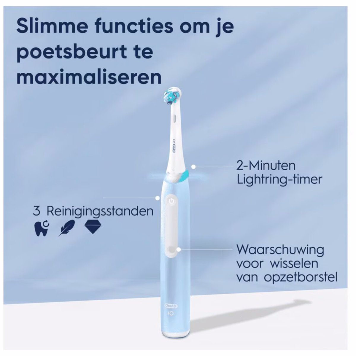 Oral-B iO 3 – Elektrische Tandenborstel – Blauw – iO-technologie — afbeelding 7