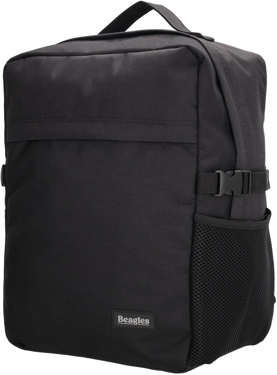 Beagles Kyoto Rugzak - Handbagage - Underseater - 40x30x20 cm - Reizen - Rugtas - Cabin size voor Transavia Ryanair enz. - Zwart