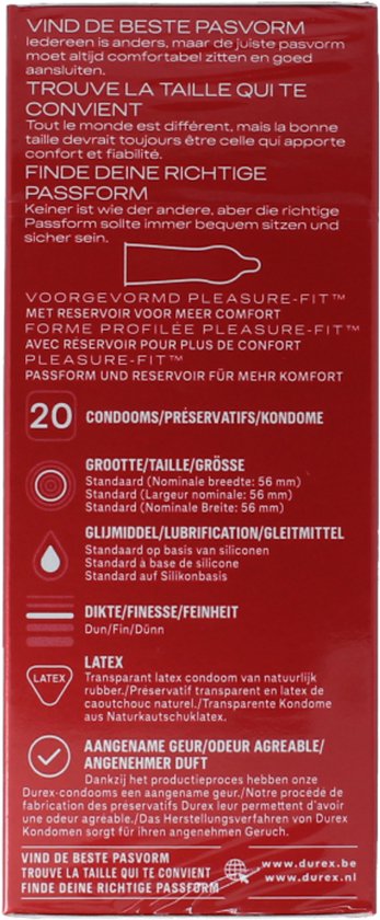 Condooms - Durex Condooms - Thin Feel - Extra Dun - 20 stuks