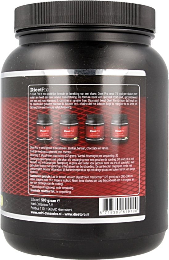 Nutri Dynamics - Dieet Pro - Vanille Eiwitshake - 500 gram van Merkloos — afbeelding 2