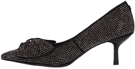 Escarpins La Strada noirs avec nœud et pierres pour femme - pointure 36