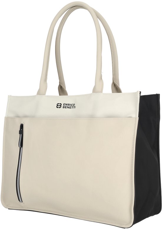 Enrico Benetti Montagnes Shopper / Sac pour ordinateur portable - 17 pouces - Zwart Beige