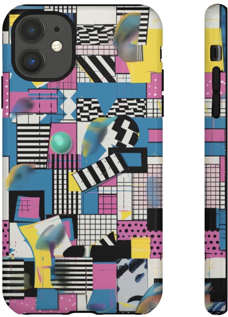 Kleurrijk Geometrisch Abstract Patroon – Telefoonhoesje Geschikt voor iPhone 11