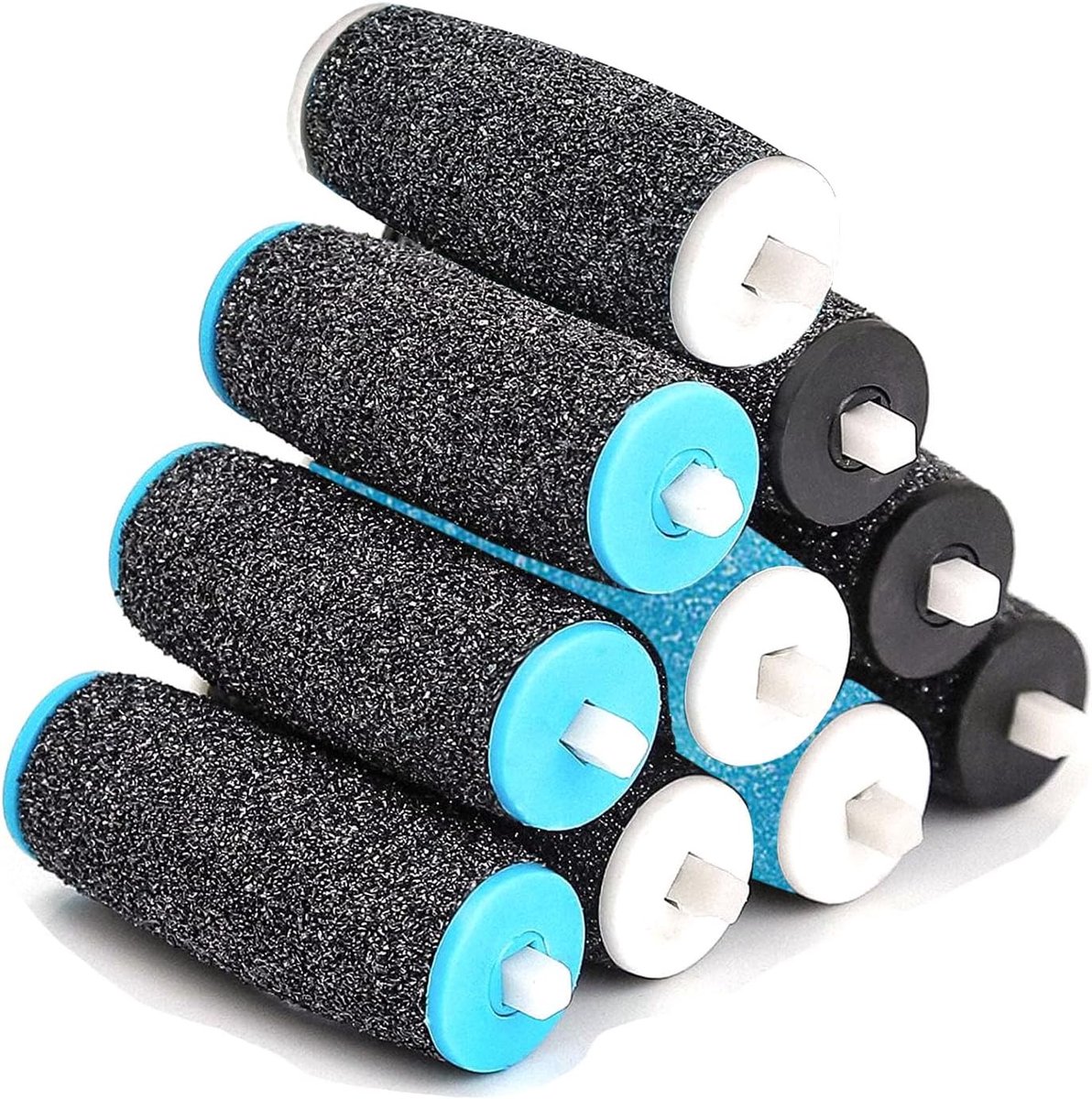 10 Vervangende Rollen - 3 Ruwheidsniveaus - Puimsteen Elektrische Scrubber Navullingen - Compatibel met Scholl Velvet Smooth - Voor Elektrische Pedicures, Voettrimmers