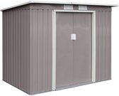 Hattoro P100 Tuinhuis - 213x130x173cm 3,6m³ Lessenaarsdak - Lichtgrijs