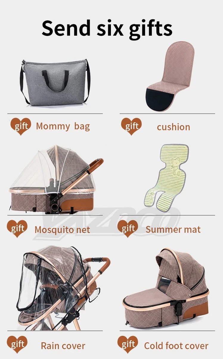 Mila Kinderwagen 3 in 1 Beige met Maxi Cosi - afbeelding 2