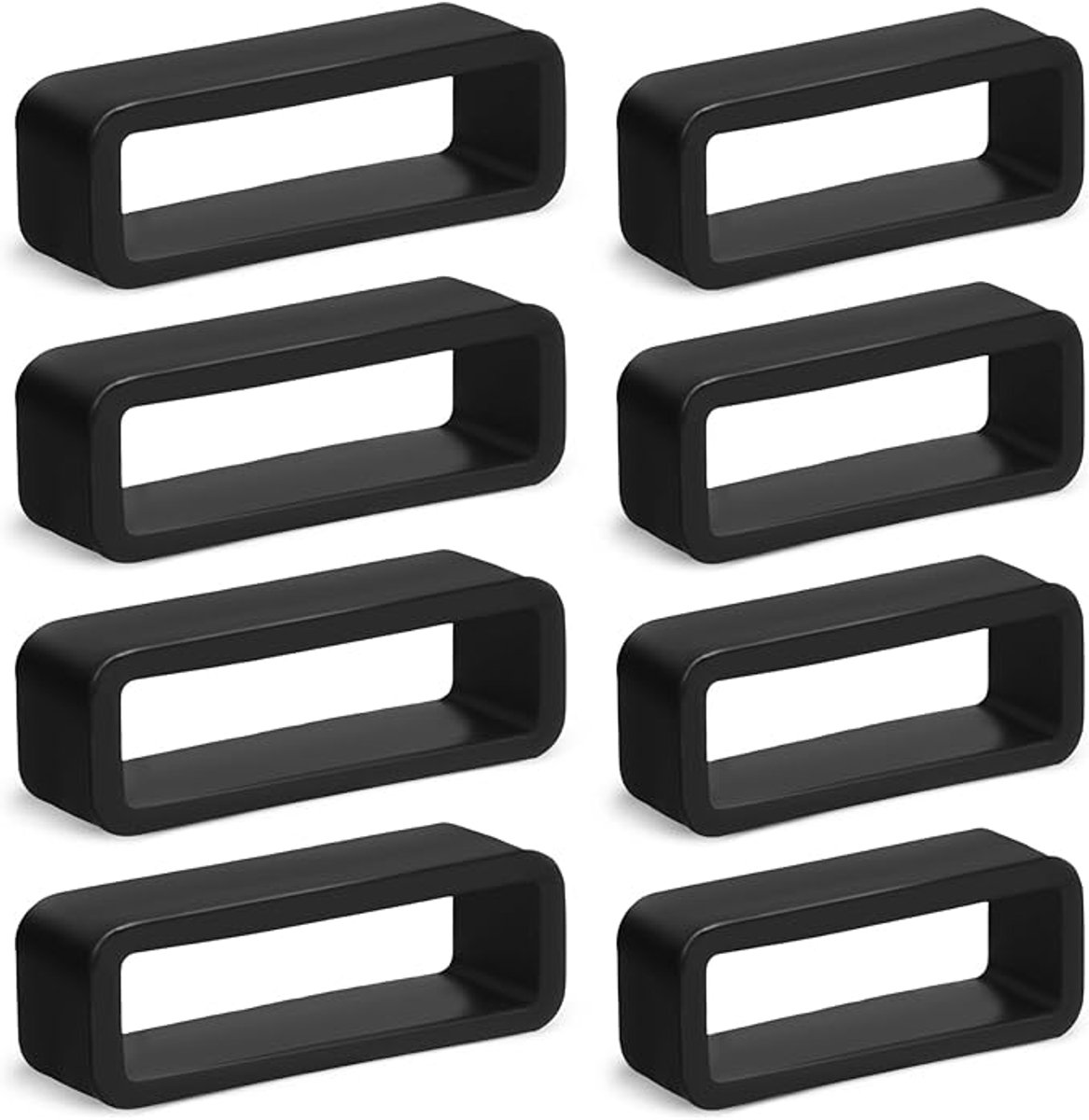 8 stuks horlogebandhouders, 20 mm-22 mm siliconen horlogebandhouderlussen, rubberen horlogebandhouder, band beveiligingsconnector, vervangende horlogebandbevestigingsringen voor slimme sporthorloges