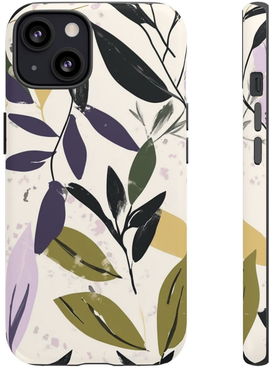 Gestileerd Botanisch Bladerenpatroon – Telefoonhoesje Geschikt voor iPhone 13