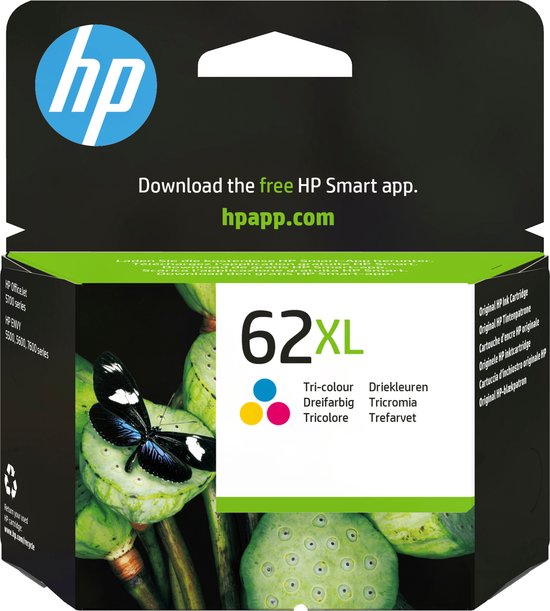 HP 62XL - Inktcartridge - Origineel - Kleur
