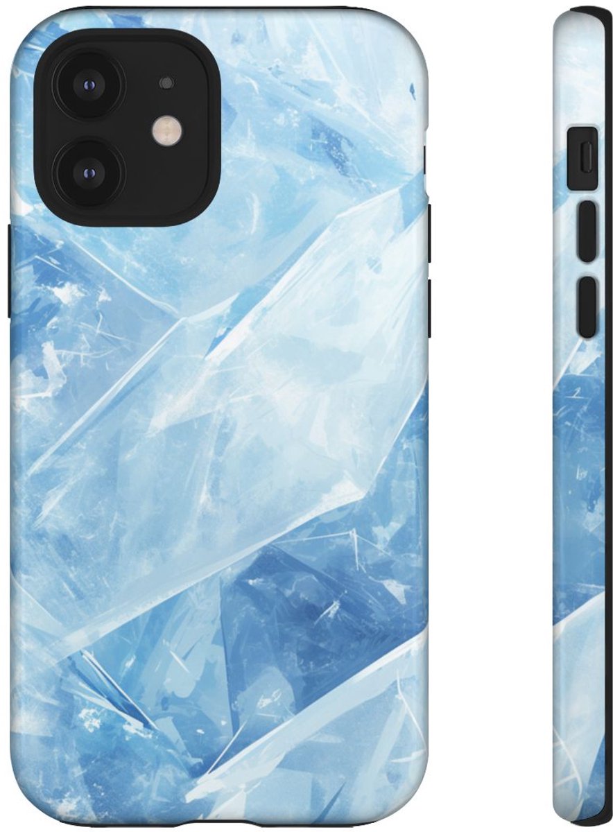 Blauwe IJstextuur – Telefoonhoesje Geschikt voor iPhone 12