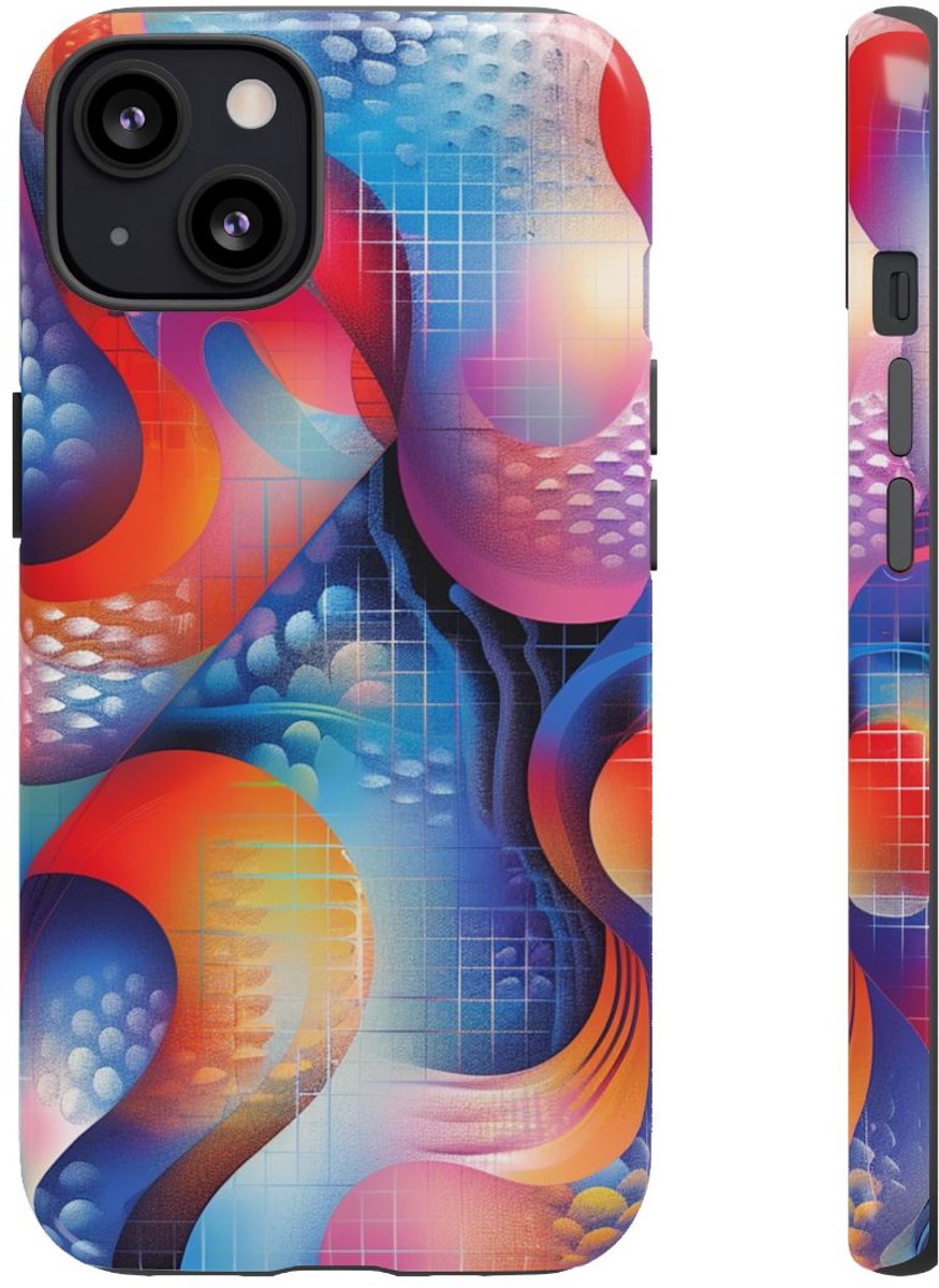 Kleurrijk Abstract Geometrisch Ontwerp – Telefoonhoesje Geschikt voor iPhone 13
