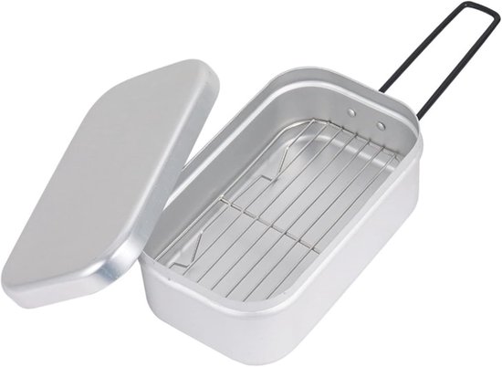 Boîte à lunch pliable en aluminium pour l'extérieur, légère et portable - Wit