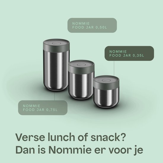 BergHOFF Home Nommie – Boîte à lunch Thermos 0 l – Boîte Thermos étanche – Garde au chaud ou au froid pendant 6 heures – Isolation à double paroi – Récipient alimentaire étanche – Acier inoxydable – Lavable au lave-vaisselle – Kaki et Argent