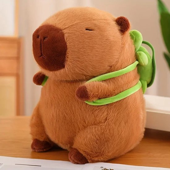 Bocguy Capybara Pluche Knuffeldier, 35 cm, Schattig Met Intrekbare Neus, Simulatie Dier voor Meisjes en Jongens, Kinderen Pluche Dier