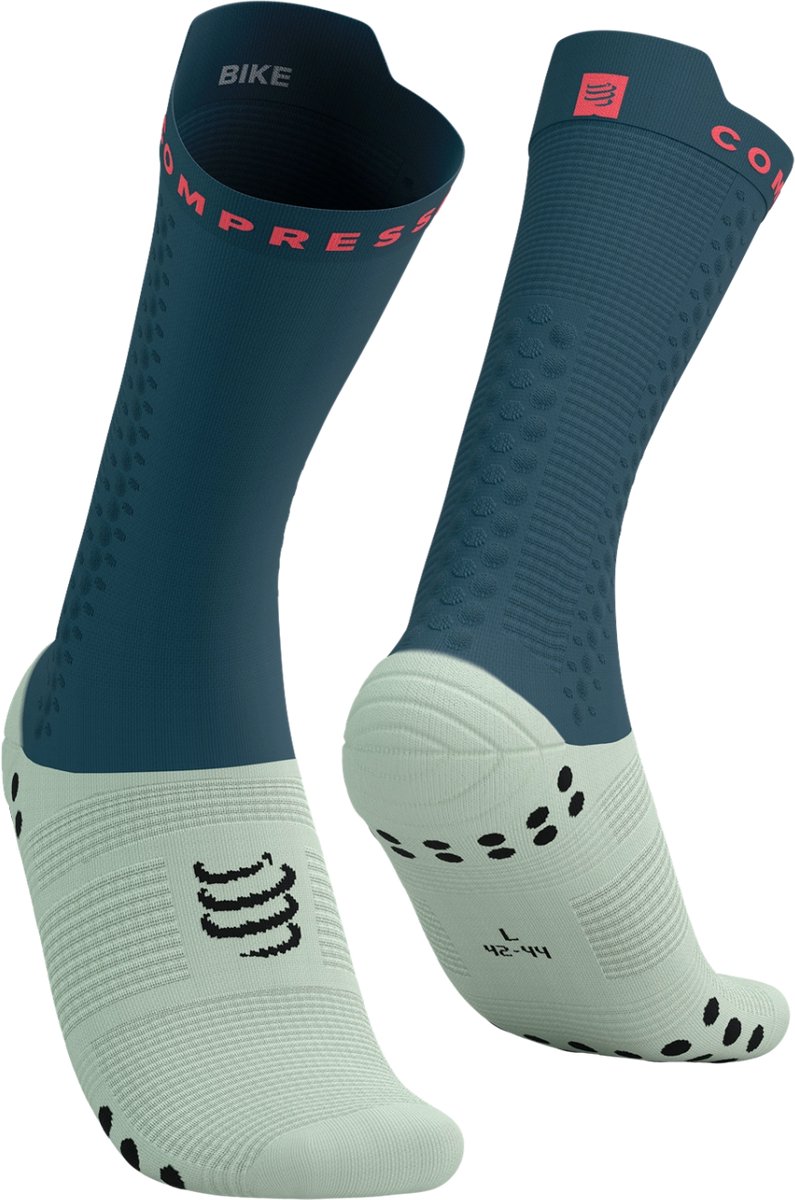 Pro Racing Socks V4.0 Bike Stargazer/Aqua/Fluo Blauw