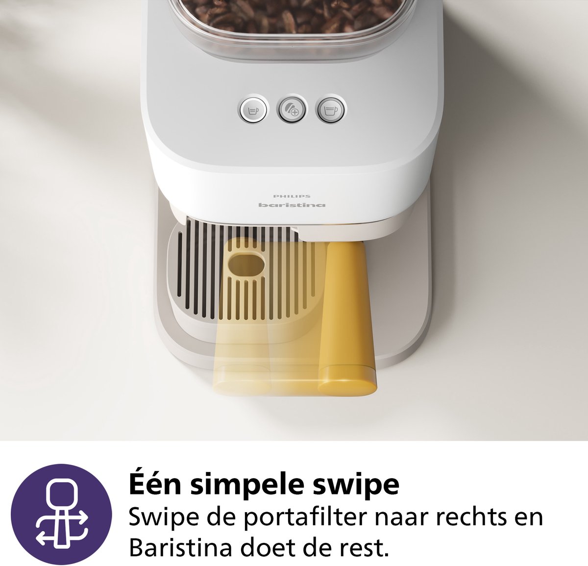 Philips Baristina - BAR302/20 - Espressomachine - Koffiemachine Met Bonen - Premium Wit — afbeelding 5