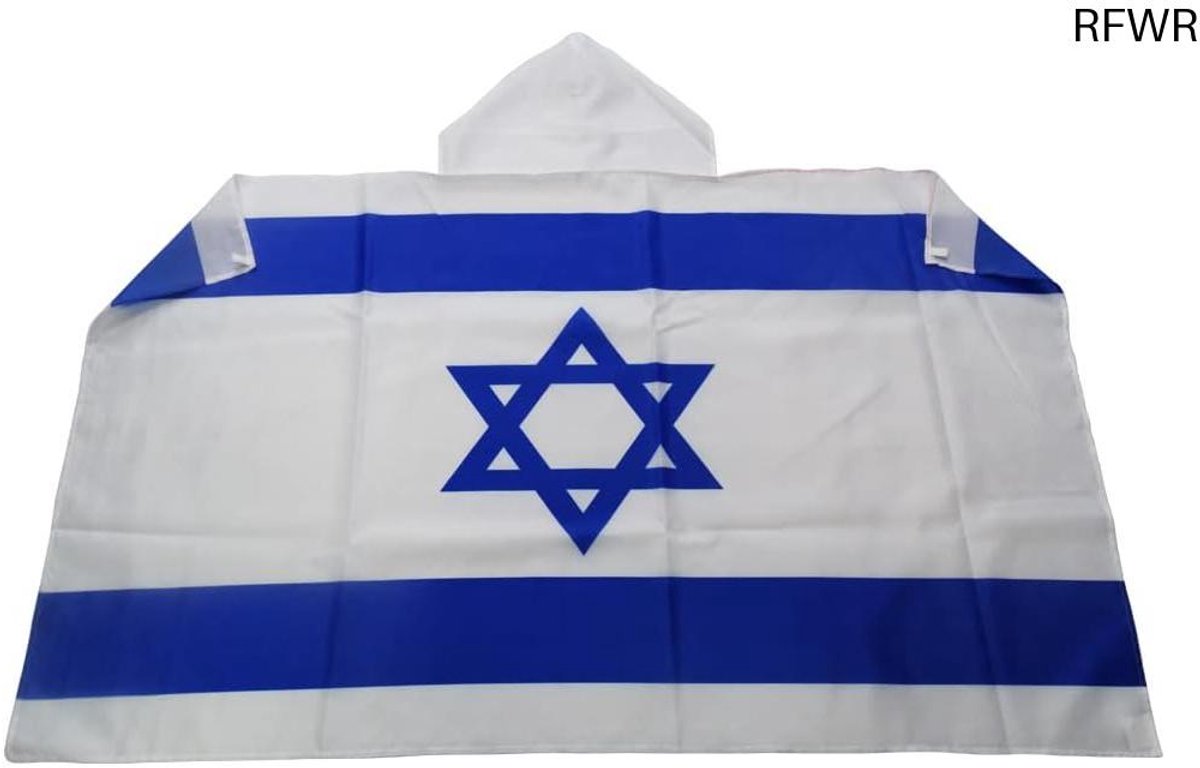 RFWR® Israëlische Lichaamsvlag - 3x5 Ft - Vlag Met Hoed En Mouwen - 100% Polyester - Vivid Kleuren