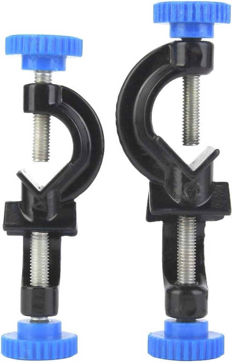 Allecto Plus - Cross Clamp 2 Stuks Aluminium Zwart voor Laboratorium - Klem houder - Klassiek Design